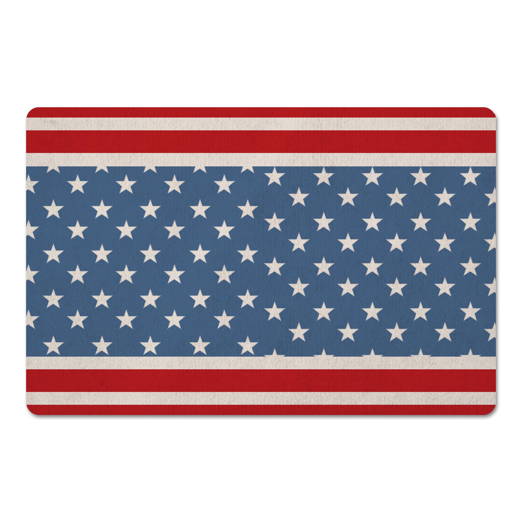 Designs Direct Red & Blue Stars & Stripes Floor Mat